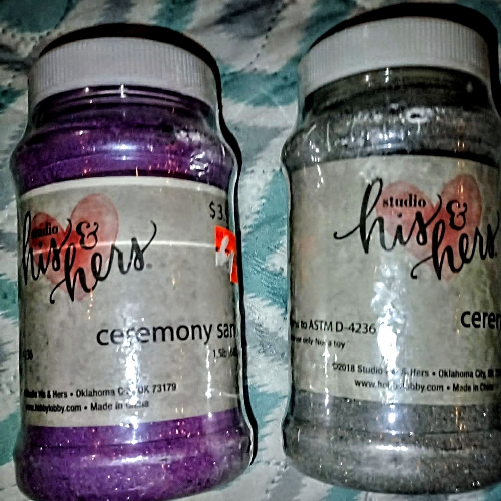 Studio His & Hers Ceremony Sand Set - Purple and Silver